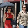 Famke Janssen en promenade à New York avec son chien et son chéri, le 16 juillet 2011