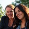 La présentatrice télé Cendrine Dominguez et sa fille Lea pour la première édition du Festival de photo de Mont-Blanc à Saint-Gervais le 15 juillet 2011