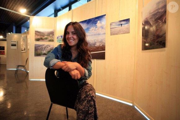 La fille de Cendrine Dominguez Lea pour la première édition du Festival de photo de Mont-Blanc à Saint-Gervais le 15 juillet 2011
