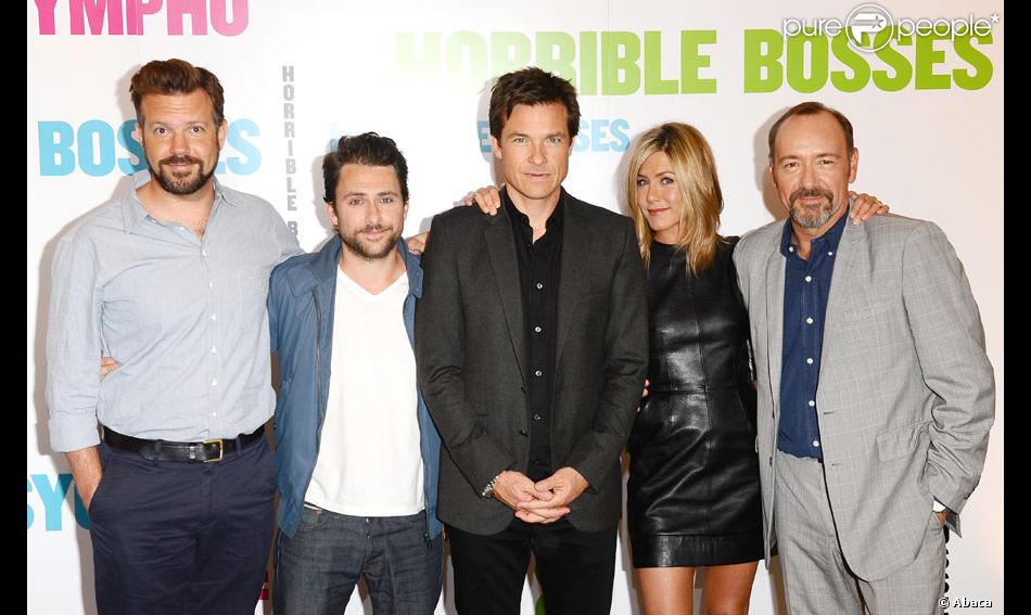 Jason Sudeikis Charlie Day Jason Bateman Jennifer Aniston Et Kevin Spacey Lors Du Photocall De Comment Tuer Son Boss A Londres Le 20 Juillet 2011 Purepeople