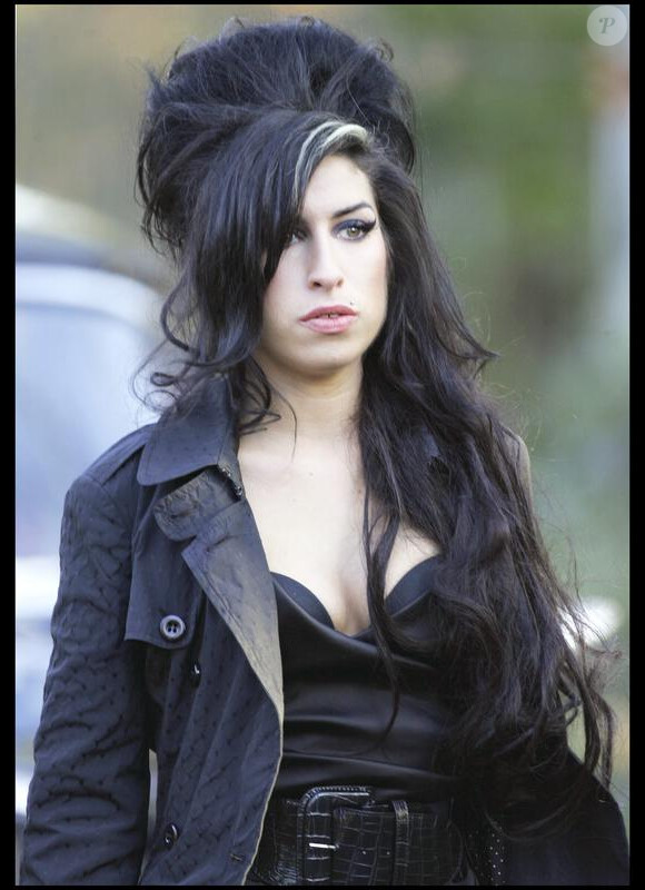 Amy Winehouse sur le tournage d'un clip à Londres en février 2007