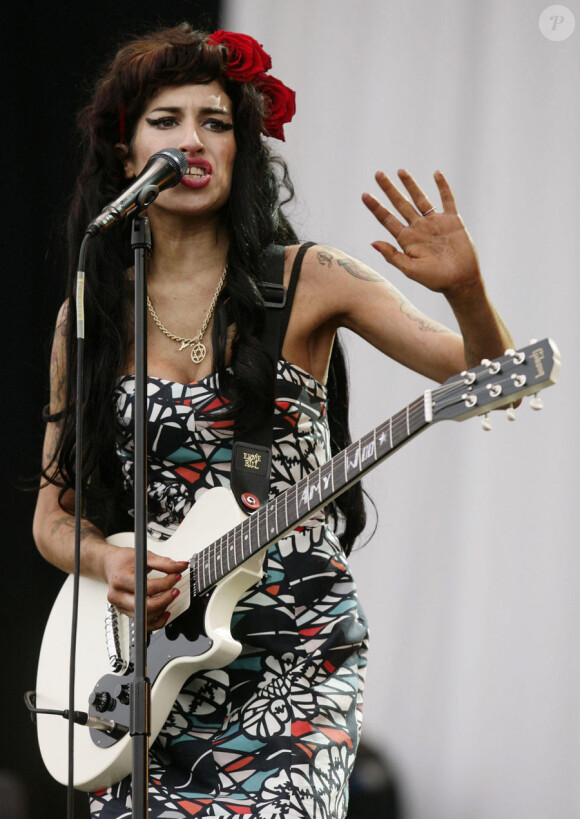 Amy Winehouse en Grande-Bretagne en août 2008