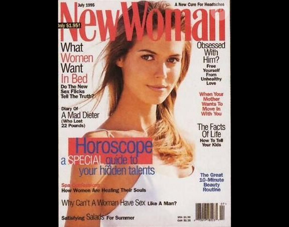 Les débuts d'Heidi Klum ! La voici en couverture du magazine américain New Woman en juillet 1995.