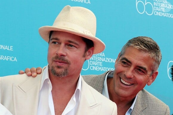 Brad Pitt et George Clooney au festival de Venise en 2008