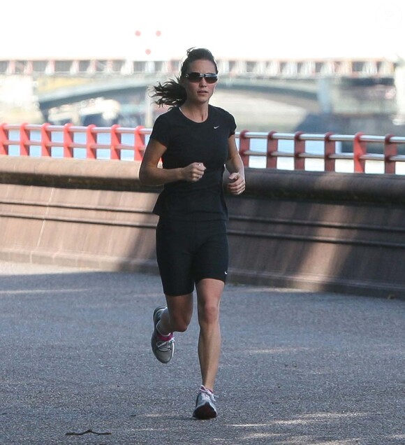 Pippa Middleton fait son jogging sur les quais de la Tamise, à Londres, le 21 juillet 2011.