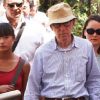 Woody Allen tourne le film Bop Decameron à Rome, le 29 juillet 2011. Son épouse et sa fille Bechet lui ont rendu visite sur le tournage.
