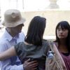 Woody Allen s'accorde une pause sur le tournage du film Bop Decameron à Rome. Le 28 juillet 2011, il est allée au restaurant avec son épouse Soon-Yi et leur fille Bechet.