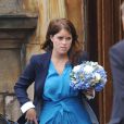 La princesse Eugenie d'York au Palace d'Holyroodhouse à Edimbourg après la cérémonie  de mariage de Mike Tindall et Zara Phillips à Edimbourg le 31 juillet 2011 
 &nbsp; 
