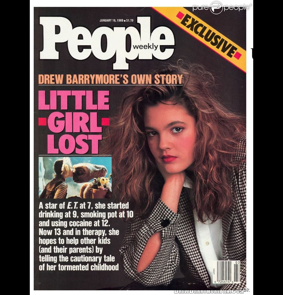 Janvier 1989 Drew Barrymore a seulement 14 ans, et déjà
