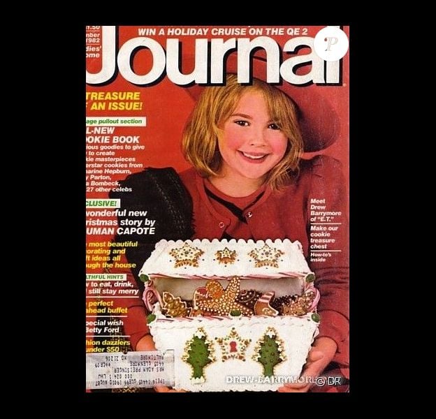 Drew Barrymore à 7 ans, en couverture du magazine Ladies' Home Journal. Décembre 1982.