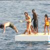 Andy Garcia saute à l'eau, et Don Cheadle rit déjà - mai 2007 au Cap d'Antibes