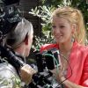 Blake Lively sur le tournage de Gossip Girl le 5 août 2011 à Los Angeles