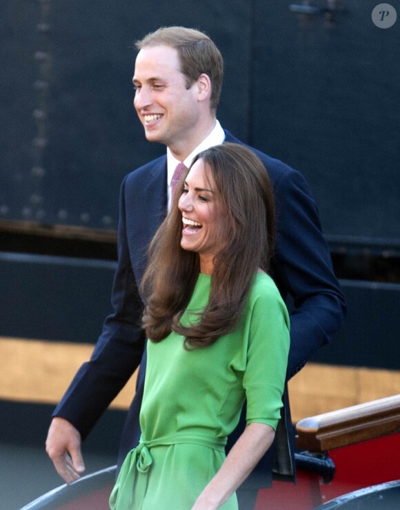 Kate Middleton et son époux William le 29 juillet 2011, à la veille du mariage de Zara Phillips, en Ecosse.