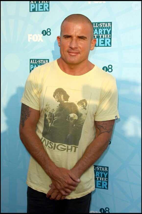 Dominic Purcell, nouveau boyfriend d'AnnaLynne McCord, à Los Angeles, le 14 juillet 2008.