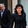 Dominique Strauss-Kahn et Anne Sinclair le 13 juillet 2011 quittant leur domicile