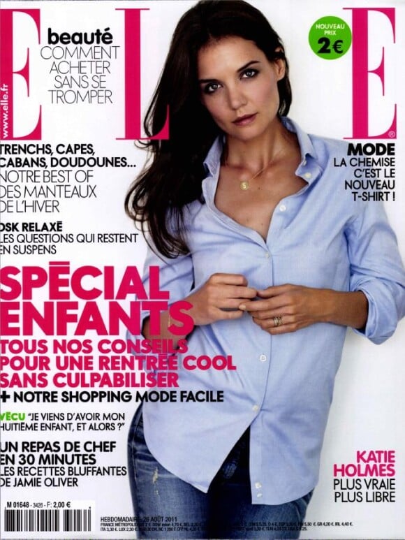 Katie Holmes en couverture du Elle France