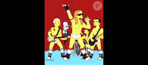 Le groupe Red Hot Chilli Peppers dans les Simpson !