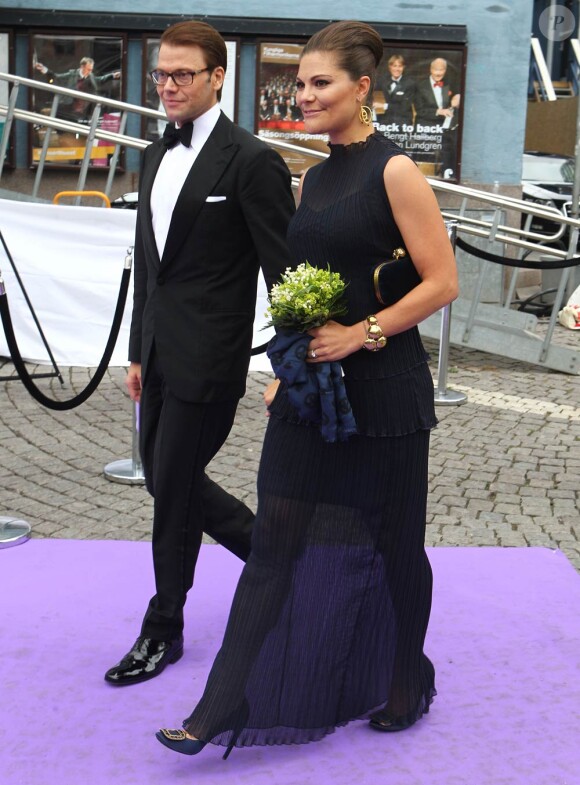 La princesse Victoria et le prince Daniel de Suède arrivent pour la remise du Polar Music Prize 2011, qui a récompensé, le 30 août à Stockholm, Patti Smith et The Kronos Quartet.