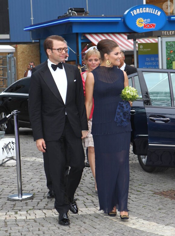 La princesse Victoria et le prince Daniel de Suède arrivent pour la remise du Polar Music Prize 2011, qui a récompensé, le 30 août à Stockholm, Patti Smith et The Kronos Quartet.