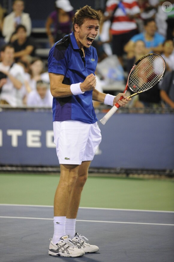 Nicolas Mahut, victorieux lors de son premier match à l'US Open le 30 août 2011 face au Colombien Robert Farah