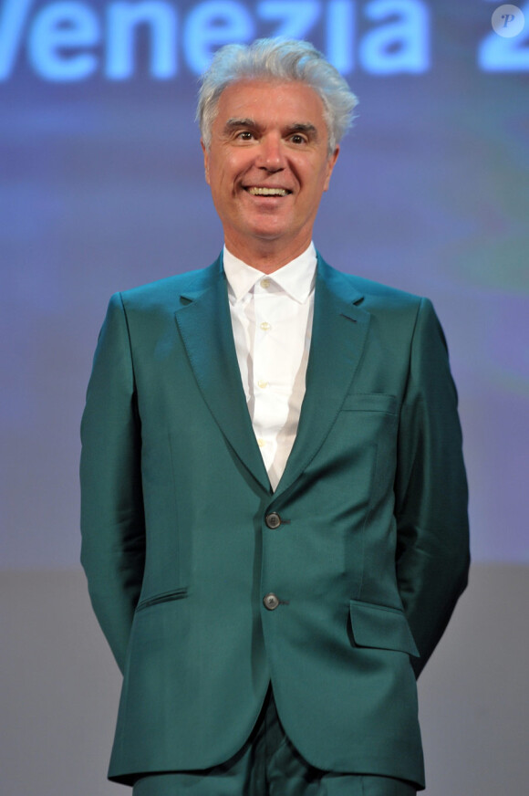 David Byrne lors de l'avant-première du film Les Marches du pouvoir en ouverture du festival de Venise le 31 août 2011