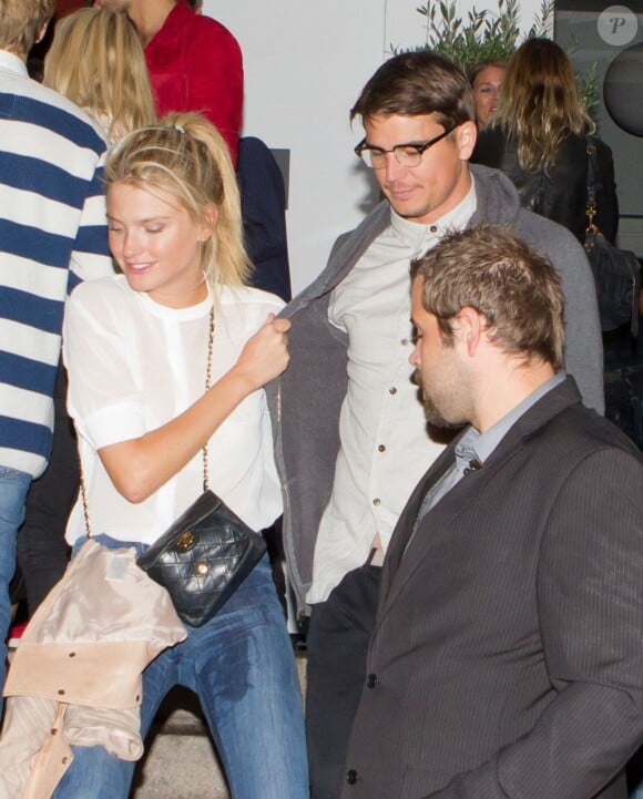 Josh Hartnett et sa chérie Sophia Lie à Oslo le 14 août 2011