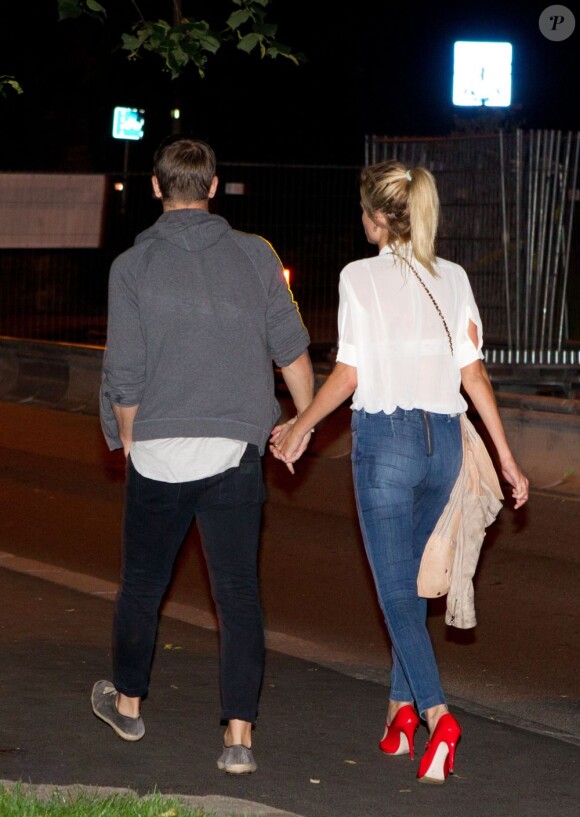 Josh Hartnett et sa chérie Sophia Lie à Oslo le 14 août 2011