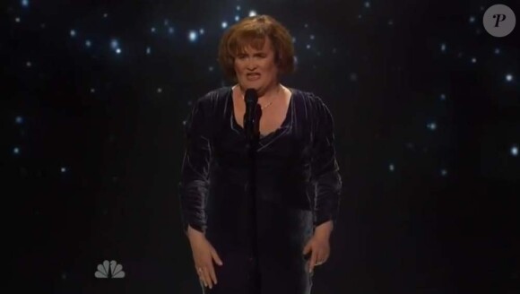 Susan Boyle sur le plateau d'America's Got Talent, le 31 août 2011.
