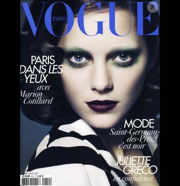 Marion Cotillard en Une de numéro de septembre de Vogue.