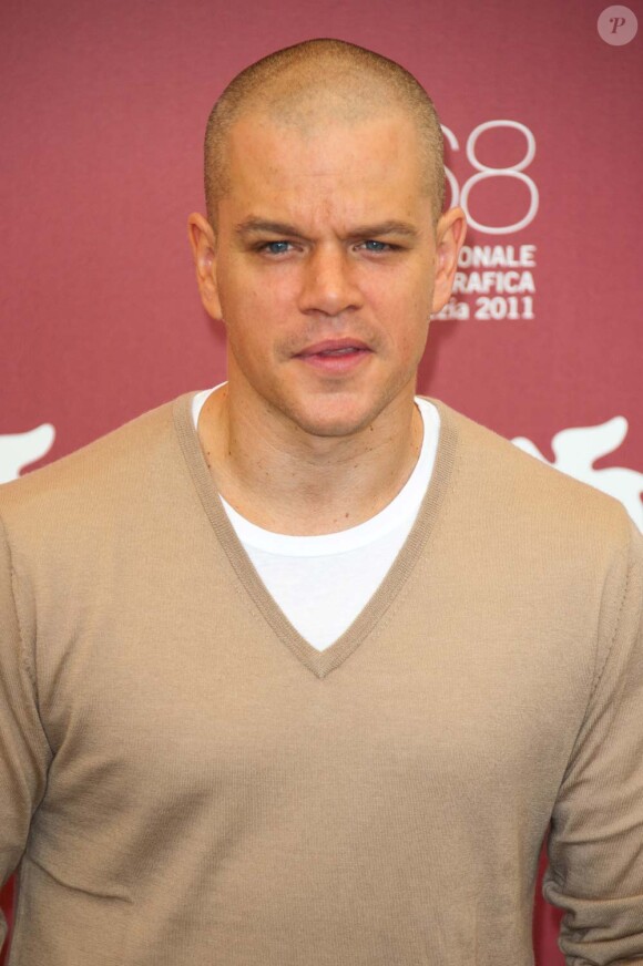 Matt Damon, photocall pour le film Contagion, à Venise, le 3 septembre 2011.