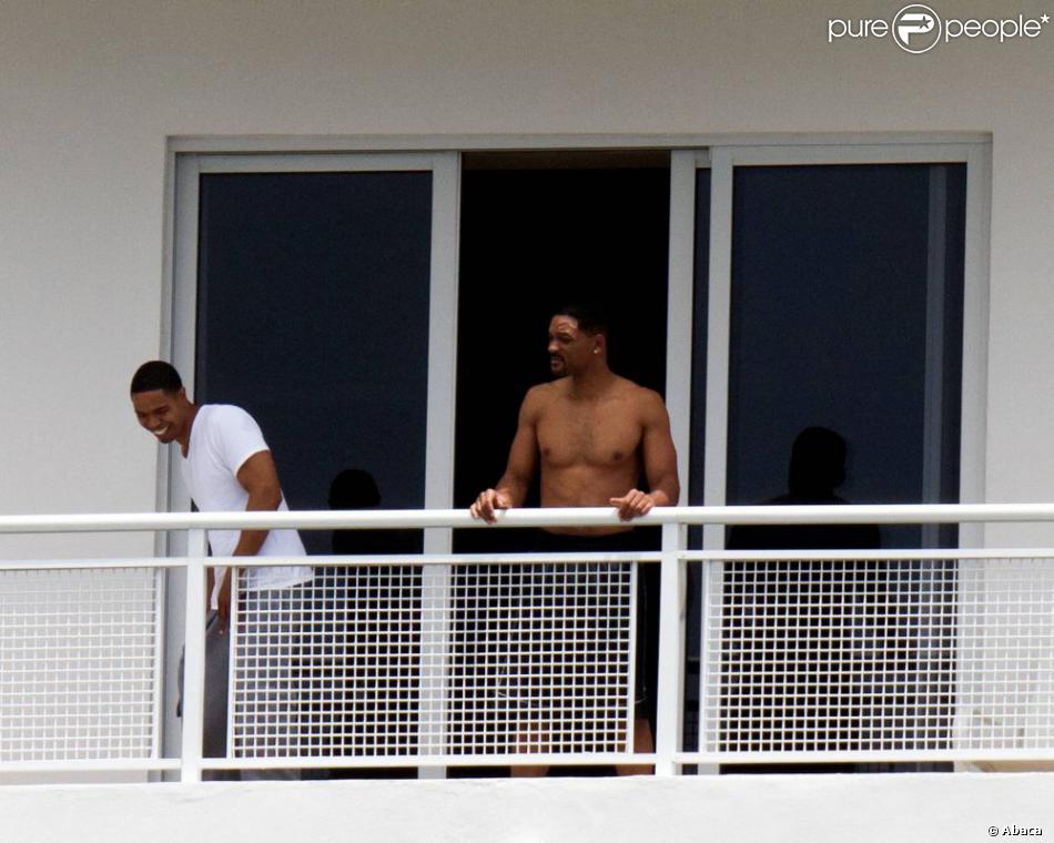 Will Smith et son fils Trey à Miami le 19 août 2011.