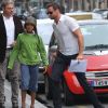 Hugh Jackman à Paris le 4 septembre 2011 avec sa femme et ses enfants