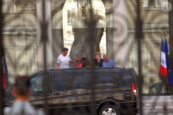 Hugh Jackman et sa famille sont reçus à l'Elysée le 4 septembre 2011