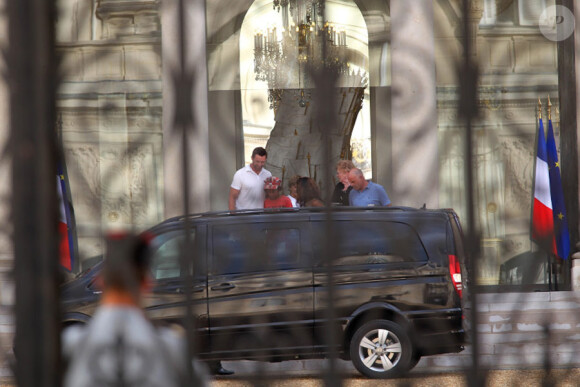 Hugh Jackman et sa famille sont reçus à l'Elysée le 4 septembre 2011