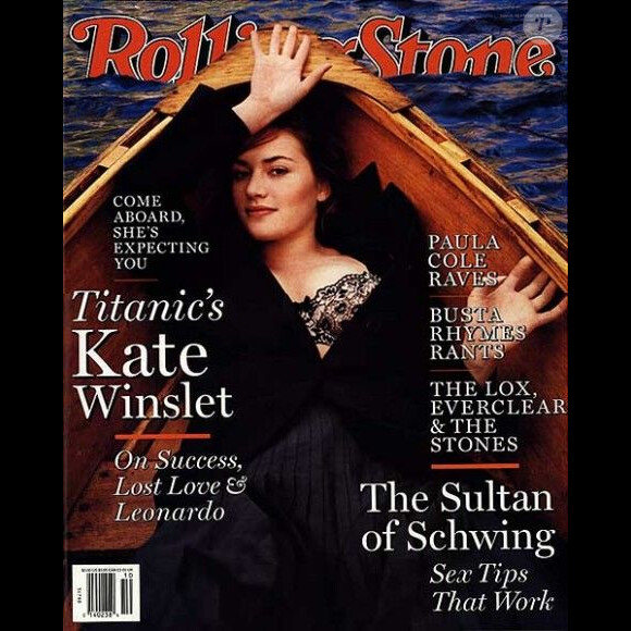Après le carton planétaire du film Titanic, Kate Winslet reprend son rôle dans le film pour la Une de Rolling Stone. 5 Mars 1998.