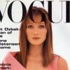 Le model Carla Bruni couvrait en mars 1993 le numéro du Vogue britannique.