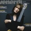 La Carla Bruni chanteuse réalise la couverture du magazine italien Venerdi. Juillet 2008.