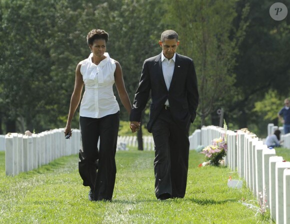 Barack et Michelle Obama à Washington, lors de la commémoration, dix ans après, des attentats du 11 septembre 2001.