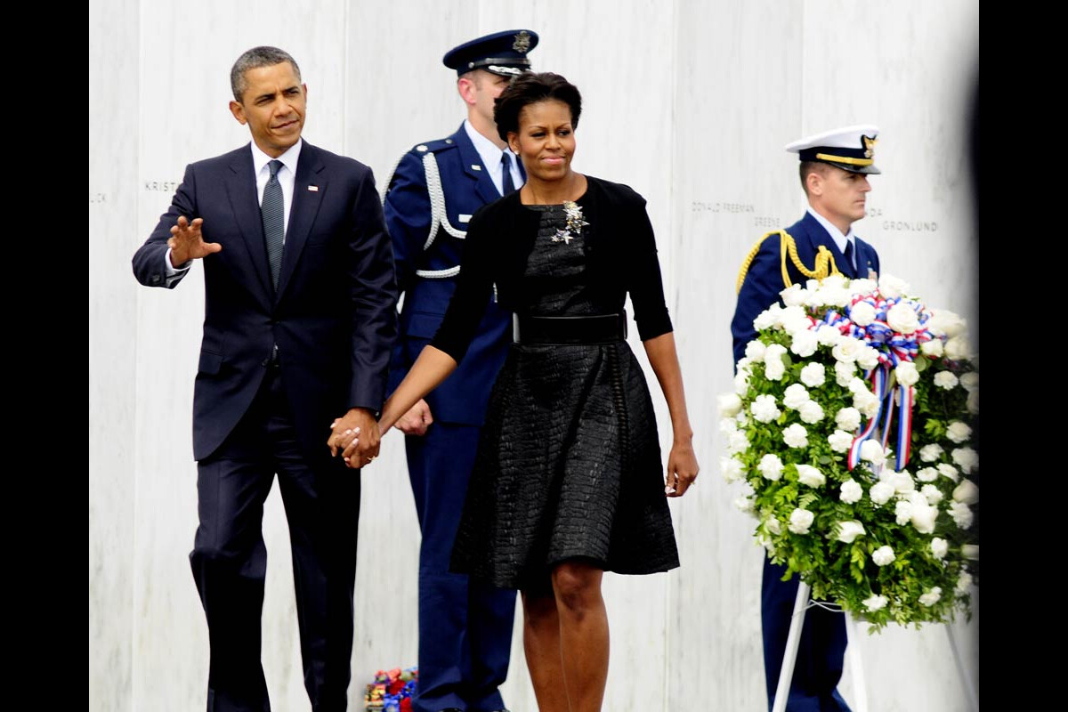 Photo : Barack et Michelle Obama lors de la commémoration, dix ans ...