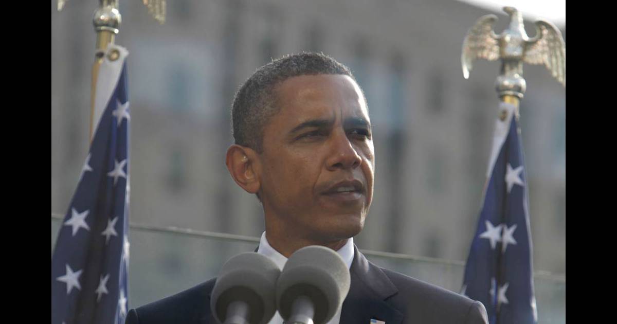 Barack Obama prononce son discours lors de la commémoration, dix ans ...