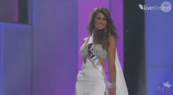 Laury Thilleman, finaliste du concours Miss Univers 2011, le 12 septembre.