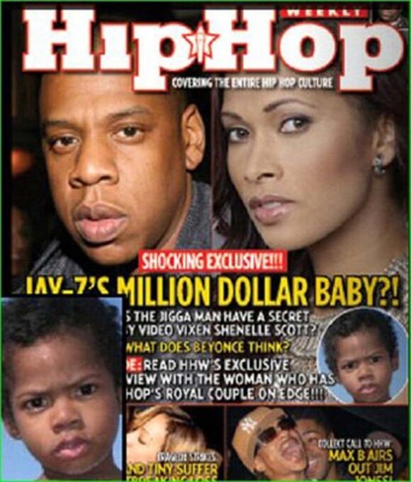 Jay-Z et Shenelle Scott en couveture de Hip Hop Weekly en 2007.