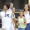 Erik Estrada se prépare en famille dans les rues de Miami avant de débuter le tournage de la version hispanique de Danse avec les Stars pour une chaîne de télé de Miami le 13 septembre 2011