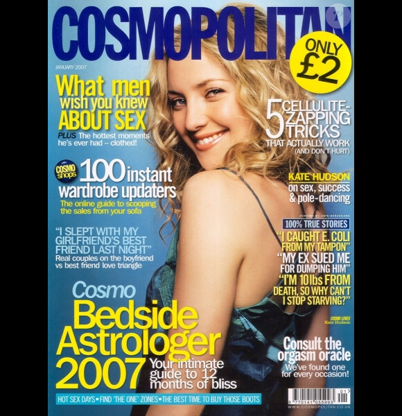 L'actrice Kate Hudson était en Une du Cosmopolitan anglais en janvier 2007.