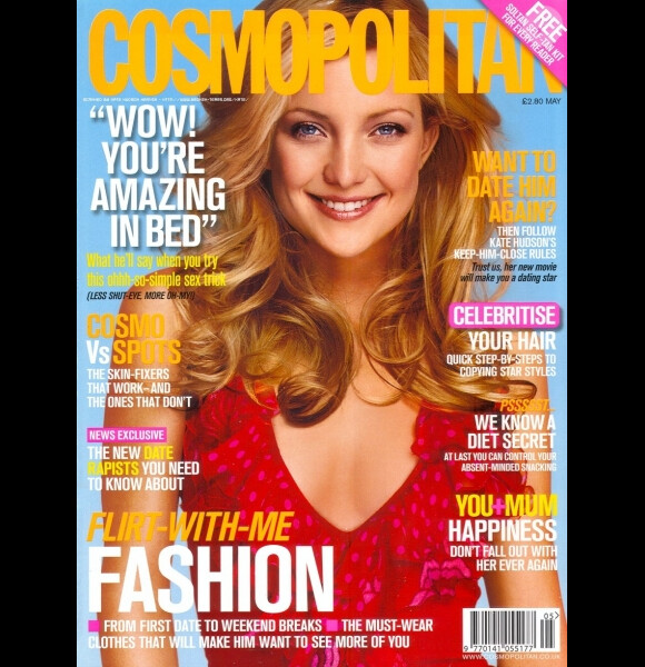 La radieuse Kate Hudson, en couverture du Cosmopolitan anglais. Mai 2003.