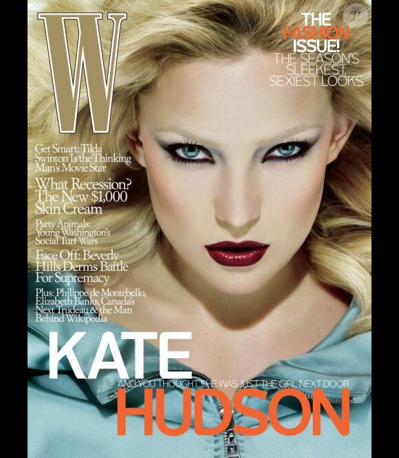 Sublime, Kate Hudson apparaît en couverture du numéro de septembre 2008 du magazine W.