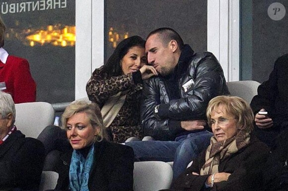 Franck Ribéry et sa femme Wahiba le 16 octobre 2010