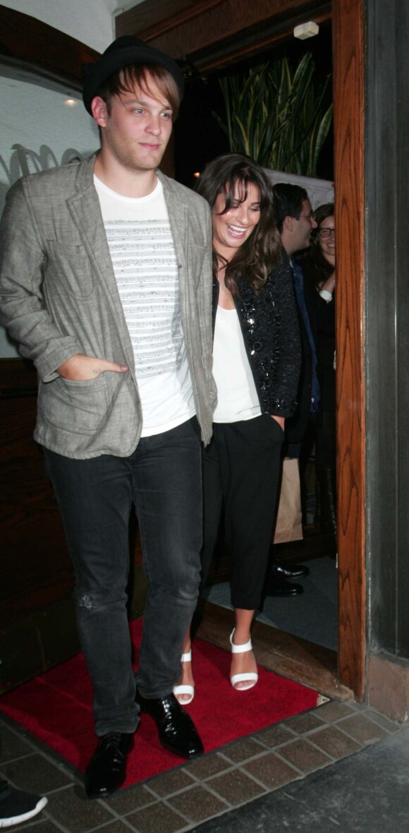 Lea Michele et Leo Stockman, à Los Angeles, le 5 août 2011.