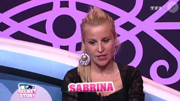 Sabrina dans Secret Story 5, mardi 20 septembre 2011 sur TF1