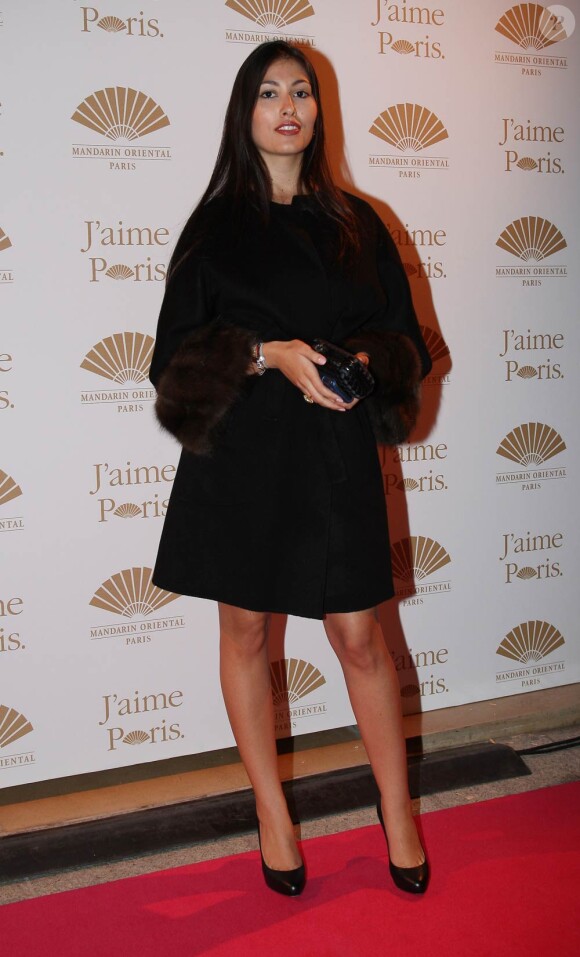 Yasmine Besson lors de l'inauguration du Mandarin Oriental Paris. 22 septembre 2011